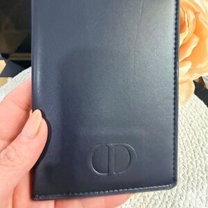 Chistian Dior Navy Leather Passport Holder- gift with purchase item